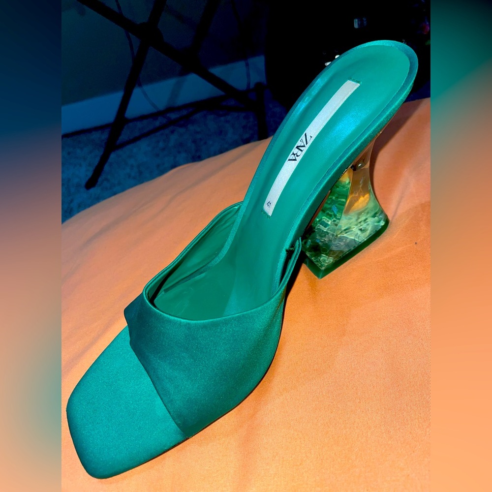 Green Zara High Heels